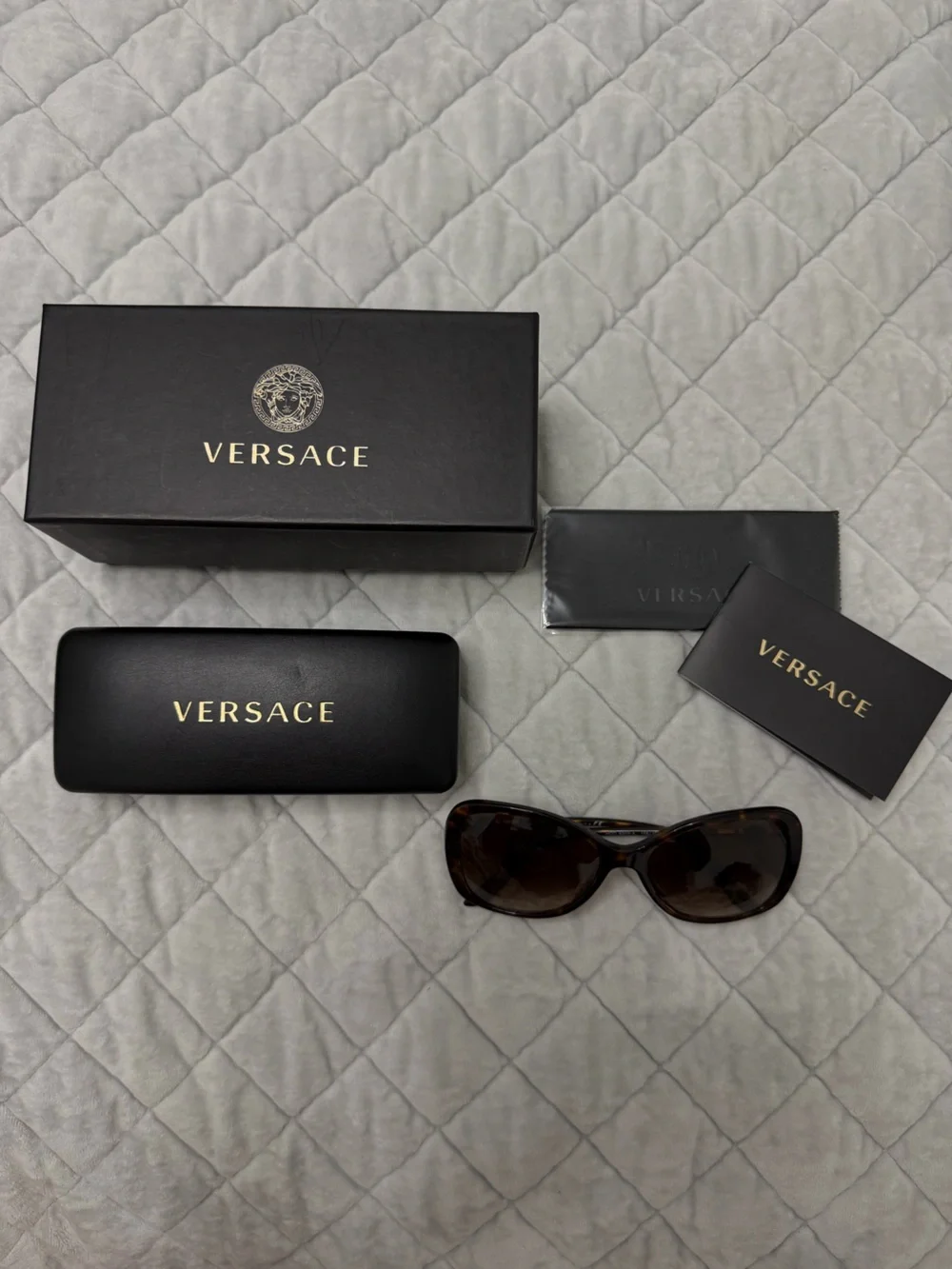 Versace Medusa Medallion Tortoiseshell Sunglasses